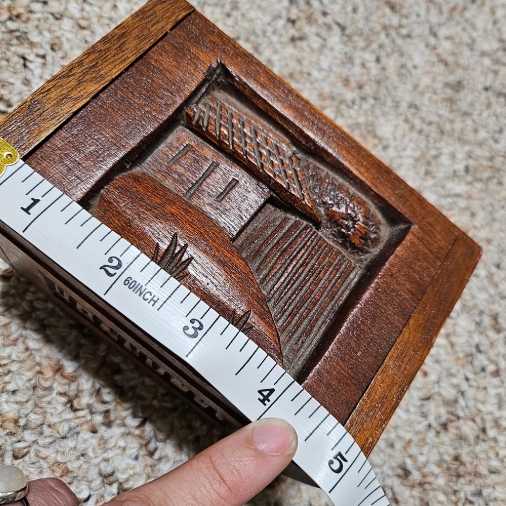 Handmade Wood Carved Box - Picture 8 of 9